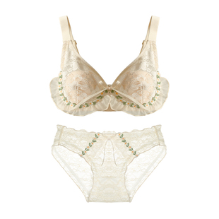 【法式杯】蕾丝兔耳杯内衣女胸大显小纯欲风性感文胸2026新款爆款