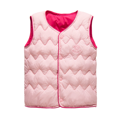 羽绒棉马甲女宝宝两面穿内胆背心