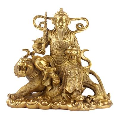 纯铜赵公明神像武财神摆件