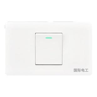 国际电工118型一开单双控开关家用一位单联灯电源面板长方形暗装