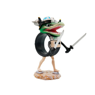 新款外国AI山海经鳄鱼轰炸机轮胎忍者融合怪手办摆件模型玩具公仔