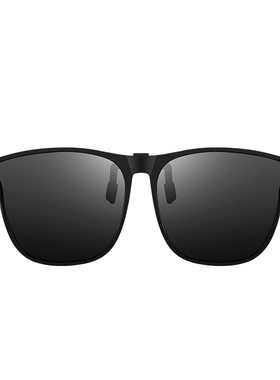 隐藏式冰蓝夹片墨镜偏光近视专用