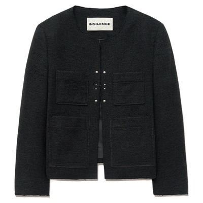 女士春季宽松小香风花呢短外套