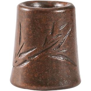 一纪手工竹子茶壶铜盖置托禅意紫砂壶盖功夫茶道配件茶具摆件小号