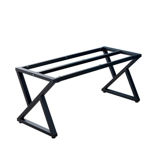 新款岩板瓷砖餐台底座铁艺烤漆餐桌脚书桌茶台腿钢化玻璃台架定制