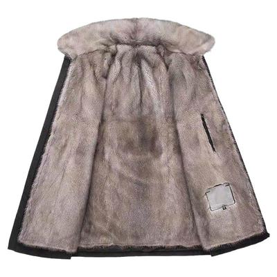 貂绒尼克服连帽加厚外套男派克服