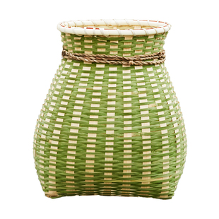 竹篓鱼篓手工竹编采茶篓篮子儿童舞蹈演出小背篓摘茶叶篓子道具篮