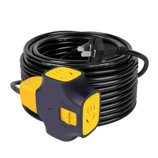 拉不脱大功率插座工地用地拖防爆带线插排电动车充电延长线1/50米