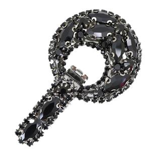 貂皮大衣扣鸭嘴裘皮女带钻扣子纽扣高档衣服水晶领口的奢华皮草扣