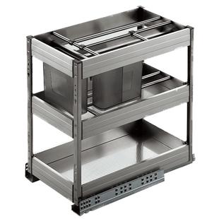 NUOMI诺米拉篮厨房橱柜收纳不锈钢多功能阻尼缓冲内置调味拉篮