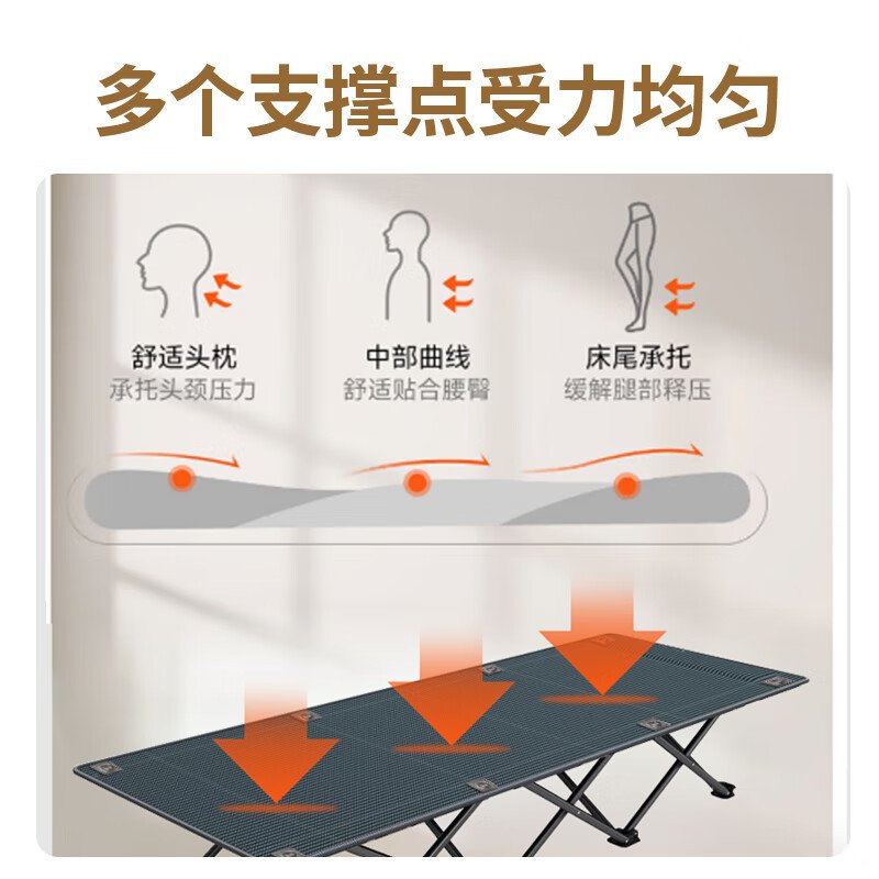 小魔户外折叠床单人可午睡行军床折叠陪护收床躺椅午休办公室床床