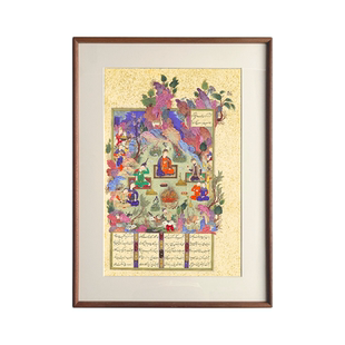 细密画伊朗波斯阿拉伯印度土耳其风情餐厅书房装饰画卧室玄关挂画