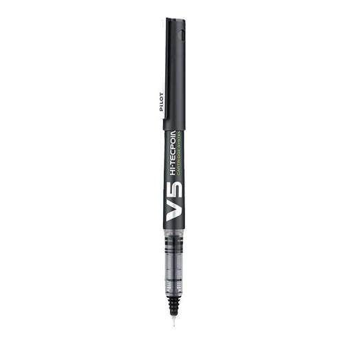 日本Pilot百乐直液式走珠笔V5墨胆升级版v7针管水笔可换墨囊bxc-v5黑色考试专用中性笔学生用0.5mm签字笔拔帽