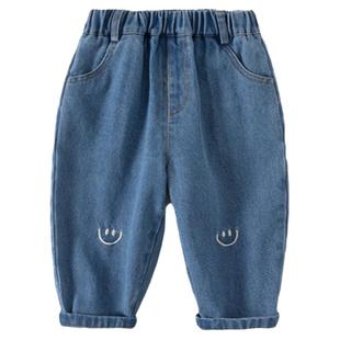 男童牛仔裤春装男宝长裤2026春季新款洋气百搭女童裤子春秋休闲裤