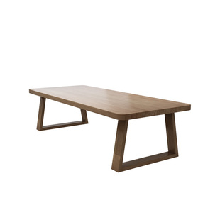 去客厅化一体大长书桌学生家用书房办公桌纯实木大板书桌工作台