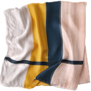 丝巾女士秋冬季真丝围巾薄款长纱巾杭州高端披肩大气上档次高级感