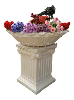 欧式风落地摆件罗马柱园林景观