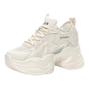 超轻9cm内增高老爹鞋女款网面透气2026新款夏季薄款单网运动网鞋