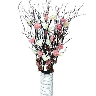 叶脉干花客厅落地假花仿真干枝插花干花大牡丹居家新房装饰包邮