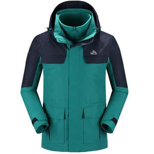 【山色】伯希和户外冲锋衣女新款三合一防风防雨徒步登山服外套男