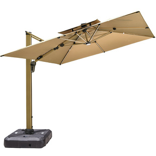 莫家户外灯伞庭院花园伞别墅露台阳台室外防水防晒遮阳伞灯条伞