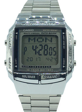 CASIO钢带DB-360-1A方形电子表