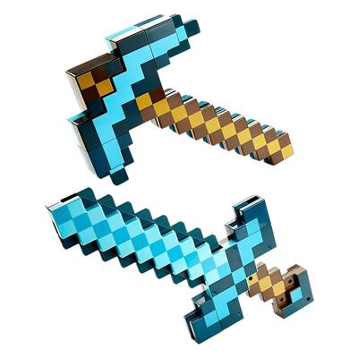 我的世界钻石剑镐二合一玩具武器