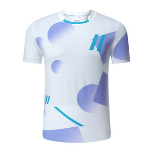 羽毛球服上衣速干排球服男女短袖T恤学生训练乒乓球比赛衣裤印字