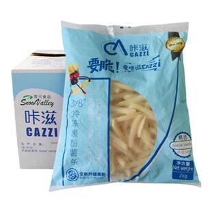 雪川农业咔滋脆3/8冷冻裹粉粗薯条油炸小吃半成品烘培2kg*6袋