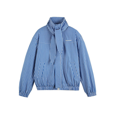 复古高级感领带格纹工装夹克男女