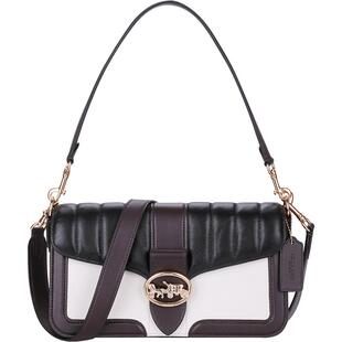 【国内现货】COACH/蔻驰Georgie酒神包女士拼色单肩斜挎包腋下包