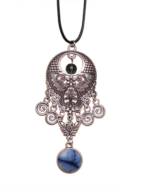 项链扎染毛衣链女民族风