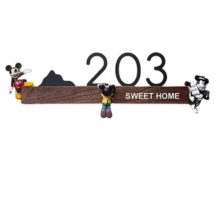 门牌号码牌家用入户门装饰门牌号定制创意酒店宾馆民宿宿舍门口带灯发光数字牌亚克力房间房号门贴牌子订制