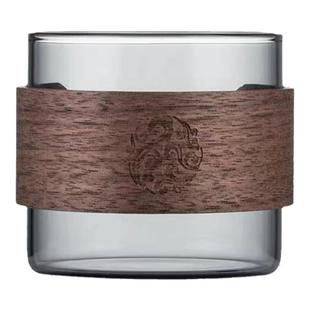 木扣防烫品茗杯耐热黑色玻璃主人杯功夫茶具单杯小茶碗高颜值茶盅