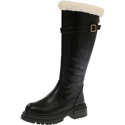 永希女鞋百搭毛茸茸靴子