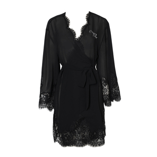 DPLAYSWEET法式轻奢蕾丝透视睡袍薄款睡衣舒适短款家居服晨袍新品