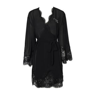 DPLAYSWEET法式轻奢蕾丝透视睡袍薄款睡衣舒适短款家居服晨袍新品