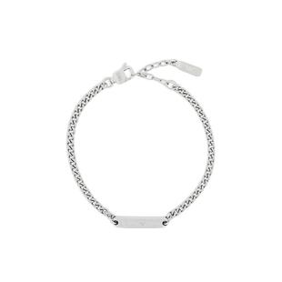 【新年礼物】EMPORIO ARMANI/阿玛尼春夏男士矩形铭牌素色手链