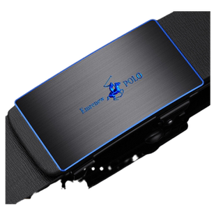 安普里保罗男士真皮皮带内穿无牙自动扣商务休闲牛皮腰带