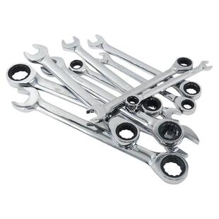 单向棘轮快速扳手铬钒钢梅花开口两用扳手8-24mm扳手工具套装