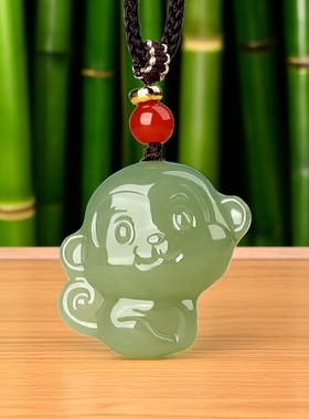 新款时尚玉猴和田玉吊坠男女款生肖挂件属相礼品猴子挂饰高人气