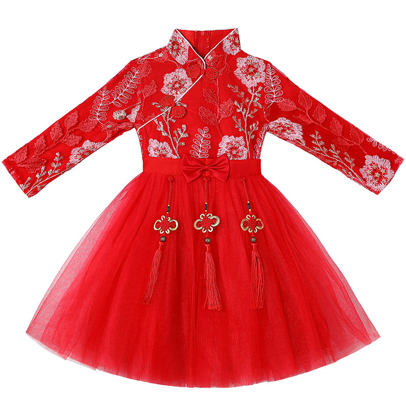六一古筝演出服中国风合唱服民族