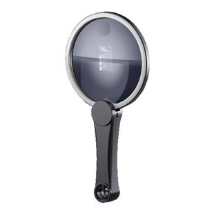 德国非球面镀膜放大镜100倍高清正品老人阅读用手持看书报看手机学生儿童不伤眼500电子维修鉴定专用带灯2000