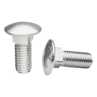 4.8级镀白锌GB12半圆头四方颈螺栓马车螺丝M4M5M6M8M10货架螺丝