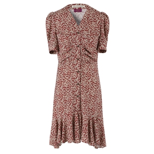 IIIVIVINIKO“英国国宝级LIBERTY碎花”v领连衣裙女M320612128E