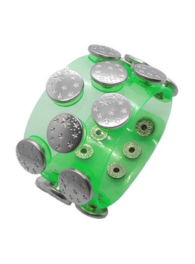 星星纽扣圆盘垫片翠绿软塑料手链