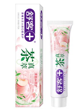 舒客舒克茶真萃牙膏亮白清新口气护龈175g茉莉抑菌牙龈大容量龋齿