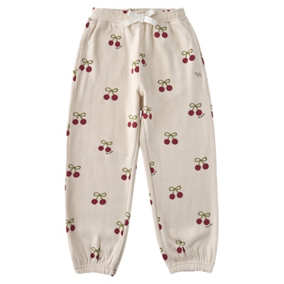 BLUEDOG樱桃满印束脚裤