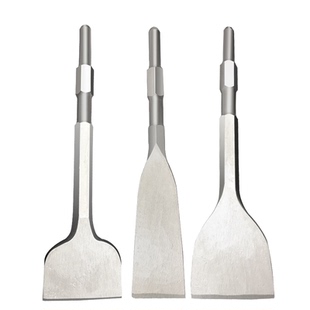 小电镐凿子加宽超薄款加长扁铲水泥开槽铲瓷砖墙壁灰六角电镐镐头