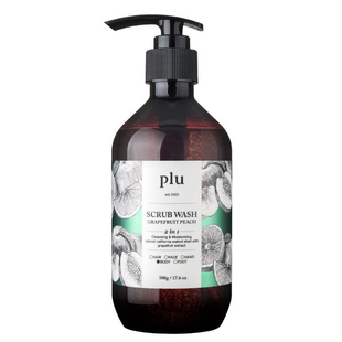 韩国plu温和身体磨砂沐浴露 补水保湿温和清洁改善鸡皮橘皮沐浴液
